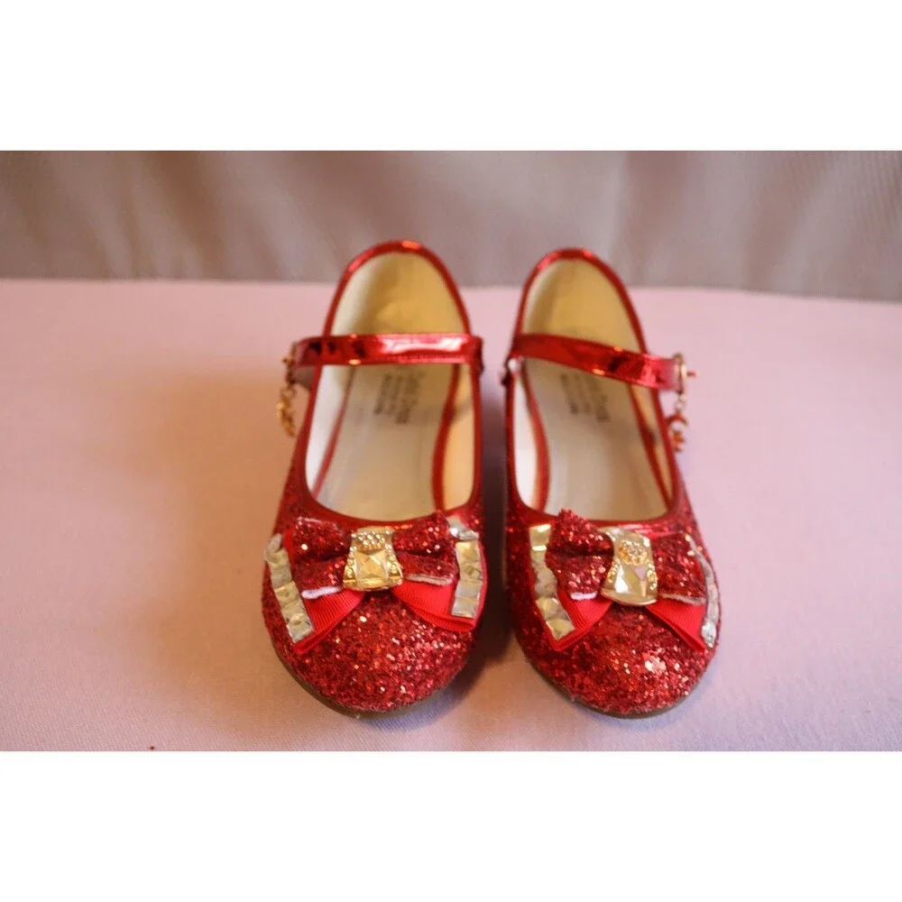 Girls Dress Shoes Party Heel Princess Flower Shoes (Big Kid) Size 38